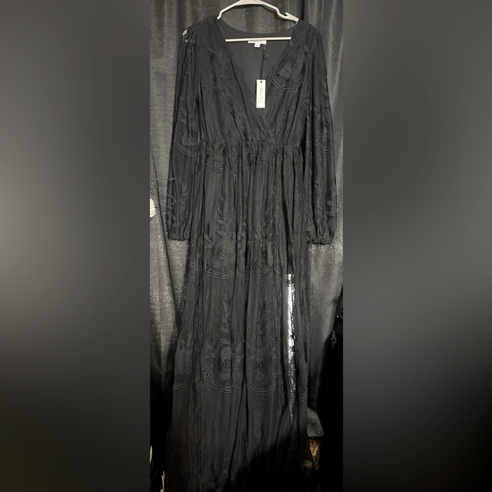 Black Lace Maxi Dress